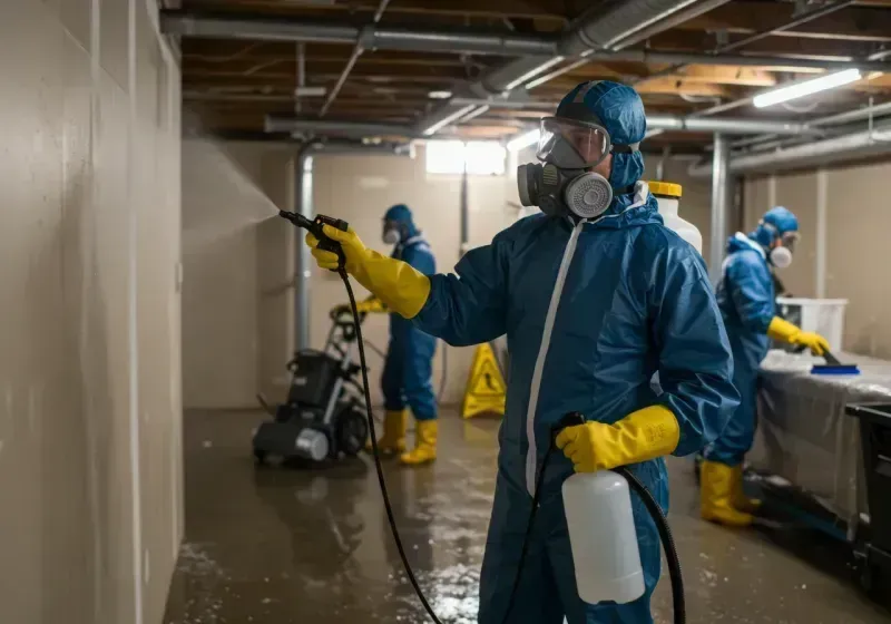 Basement Sanitization and Antimicrobial Treatment process in Tequesta, FL